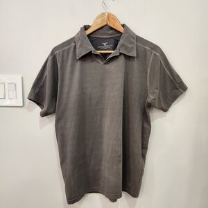 Patagonia Polo Shirt Mens Medium Gray Short Sleeve Athlesuire Outdoor Casual